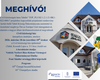 Civil közösségi ház átadója